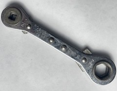 ROBINAIR 10559 1/4-3/16 SQ X 9/16-1/2 6-PT REFRIGERATION RATCHETING WRENCH USA