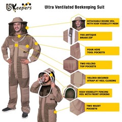 3-Layer Ultra Ventilated Bee Suit for Men & Women – Premium Beekeeping Suit w…
