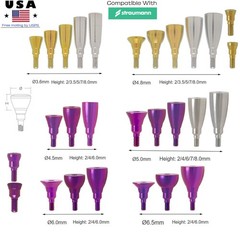 5Pcs Dental NC/RC Healing Abutment Closure Cap B0ne Level Ti Fits ITI Straumann