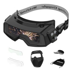 True Color Auto Darkening Welding Goggles/ Glasses with Shade Range 4/5-9/9-13