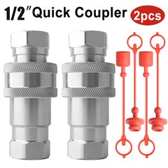 1/2″ Ag Hydraulic Quick Connect Couplers Couplings, Ball Pioneer Style 2 Sets