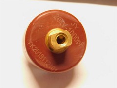 JY China CT8-1 1000pF 20kV Ceramic Doorknob Capacitor 1.21″O.D. x 0.69″ Tall M5