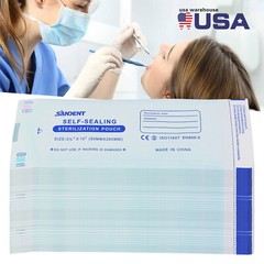 200Pcs/Box Dental Disposable Self-sealing Sterilization Pouches Autoclave 3.5*10