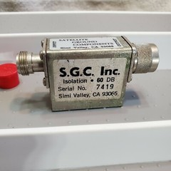 Vintage Satellite Ground Components RF Isolator 60 db SGC Inc 7419 Astrolab