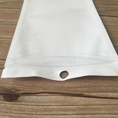 Seal White Clear Plastic Bags Resealable Hang Hole Pouch For Accessory