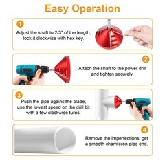 2 in 1 Inner-Outer PVC Chamfer Tool/Deburring Tool for PVC CPVC ABS PE PP Pipes