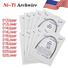 100 PCS dental orthodontic super elastic niti round arch wires Ovoid form 10 bag