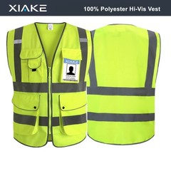 9 Pockets Class 2 High Visibility Reflective Safety Vest for Men Women,Meets …