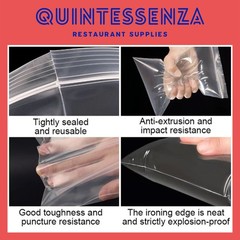 4” x 4” = 6 Mil Thick Clear Zipper Reclosable Poly Bags by Quintessenza