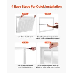 Return Air Filter Grille Fits W30 x H20 In Duct Opening Vent Cover