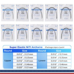 Dental Orthodontic Arch Wire Round Super Elastic NITI Round Ovoid Form AZDENT