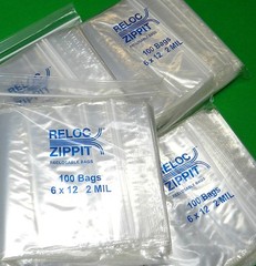 6×12 Reloc Zippit Reclosable 2mil Clear 6″ x 12″ Zip Seal Lock Bags 400 Pcs