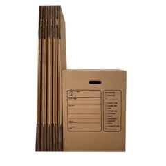 UBMOVE 10 Premium Large Corrugated Moving Boxes with Handles, 18″ x 18″ x 24″