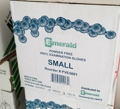 Emerald Vinyl Powder Free Examination Gloves-1000,Non Latex, Exam Gloves-small