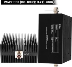 200W N-Type 60dB Attenuator DC to 3GHz 50 Ohms, Precision Adjustable Signal Loss