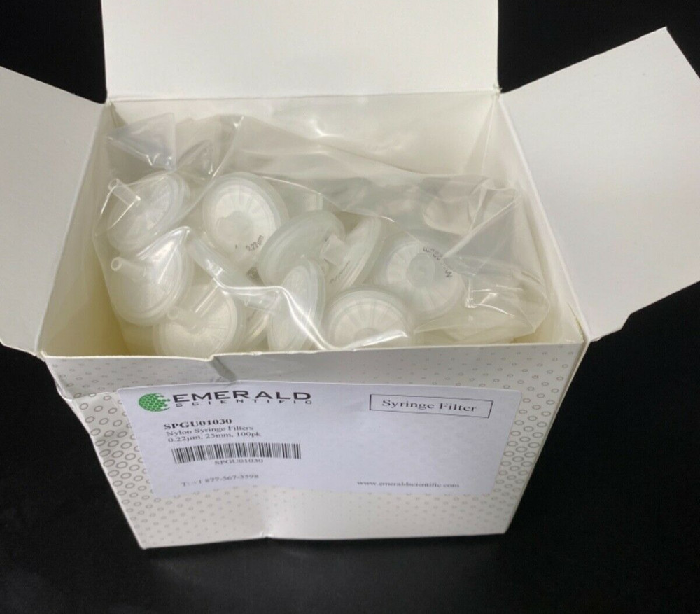 Emerald Scientific Syringe Filter 0.22 um Nylon 25 mm Total of 200 Filters