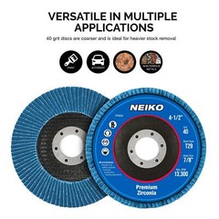 Zirconia Flap Discs 4-1/2 for Angle Grinder 40 Grit Flapper Wheel 10 Pack