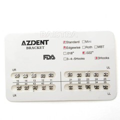 AZDENT Orthodontic Dental Brackets Braces Mini Standard Roth MBT.022/.018 Hooks
