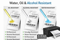 4×6 Direct Thermal Shipping Labels 200 Pack Fanfold for Rollo Zebra