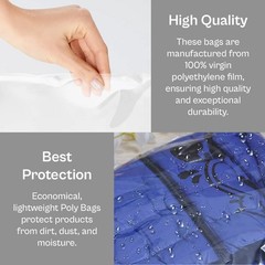 1000 Pieces 6″ x 9″, Poly Bags with Top Opening for Shipping Small Items, 1 Mil