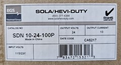 NEW in Box SolaHD SOLA/Hevi-Duty SDN 10-24-100P Power Supply 24VDC 10A