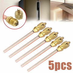 5PCS Air Conditioner Refrigeration Access Valves Copper Tube Filling Part Home D
