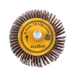 Aluminum Oxide Shank Mounted Flap Wheels, 1-1/2″ x 1″ x 1/4″, 60 Grit – 5 Pack