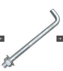5/8″ x 12″ Threaded Concrete Anchor L-Bolts – Hot Dipped Galvanized Armor Steel