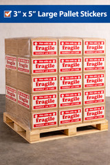 Shipping Labels- 3X5 fragile this side up 500 labels per roll, 1-16 Rolls