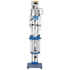 5L Jacketed Glass Reactor 110V Reaction Vessel 100w Digital 0-1200r/min US