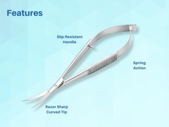 Castroviejo Micro Scissors 4.5″ Curved ARTMAN
