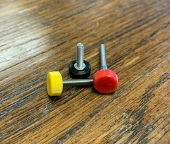 M3 Thumb Screws Stainless Steel DIN 912 Metric, Knurled Red, Yellow, or Black