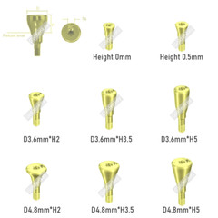 Healing Abutment Cap RC NC Titanium Fit Straumann ITI BLT Regular Narrow Cross