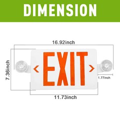 LED Exit Sign lamp & Emergency Light – Dual LED Lamp UL-94 Fire Resistance light