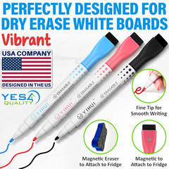 YES4QUALITY Magnetic Dry Erase White Board Sheet for Fridge 12X8 In, with Stain