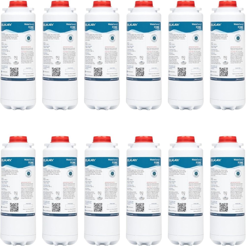 Elkay Genuine WaterSentry 51300C Lead + Microplastics Filters (12-Pack)
