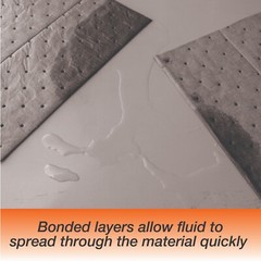 Heavyweight Universal Oil-Absorbing Pads (Grey) 10 inch x 13 inch – Pack of 100