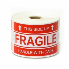 500 Per Roll 2×3 FRAGILE This Side Up Shipping Mailing Handle with Care Stickers