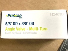 ProLine 192-032LK Multi Turn Angle Valve 5/8″ OD x 3/8″ OD Compress – Lot of 12