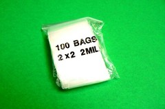 10000 Zip Bags 2 x 2″ Clear Reclosable Slide Seal Lock 2MIL 10,000 2×2 Baggies