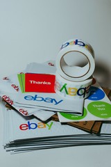 78 Ebay Branded Shipping Supplies Kit Boxes Lg Poly Tape Tissue Postcards MORE