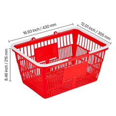 Uimoso Stackable Shopping Baskets with Handles – Set of 12 for Retail Use