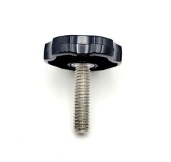 5/16″ Thumb Screw Bolts with Black Round Fluted Plastic Clamping Knob Stainless