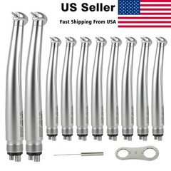 10pcs SANDENT NSK PANA MAX Style Dental High Speed Handpiece Push Button 4 Hole
