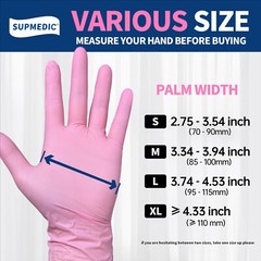 Disposable Nitrile Exam Gloves Powder-Free Food-Safe Cleaning Glove, Pink