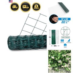 16 Gauge Green Vinyl Coated Welded Wire Mesh Size 2 inch X 3 inch
