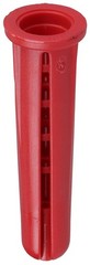 Conical Plastic Anchors 1/4″ #10-#12 x 1″ Blue, Red, White or Clear, Made in USA