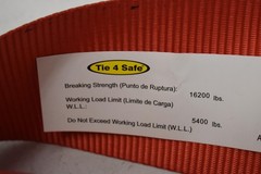 Tie 4 Safe Winch Strap Flat Hook 4″x30′ 5400lb WLL USA Heavy Duty Truck Trailer