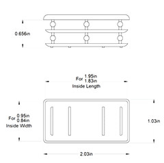1” X 2” Rectangle End Cap Plugs Rectangular Tubing Caps Various Package Sizes