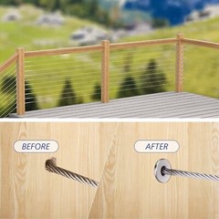 T316 Stainless Steel Protective Protector Sleeve for 1/8″ & 3/16“ Cable Railing